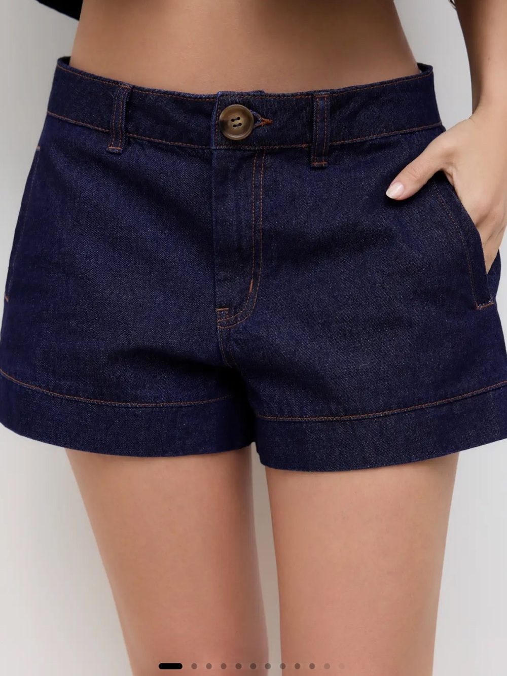 DENIM MID RISE MICRO SHORTS - Picture 7 of 7
